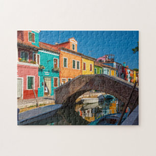 Straßenszene Burano Venedig Italien Puzzle
