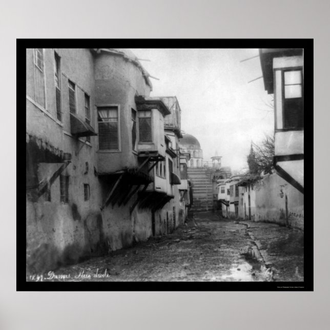 Straßenszene in Damaskus, Syrien 1895 Poster (Vorne)