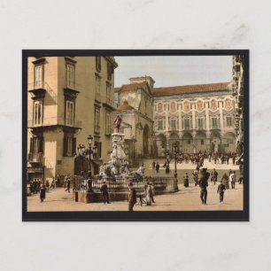 Straßenszene, Neapel, Italien klassisches Photochr Postkarte