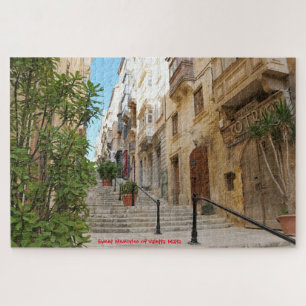Straßenszene Valletta Malta. Puzzle
