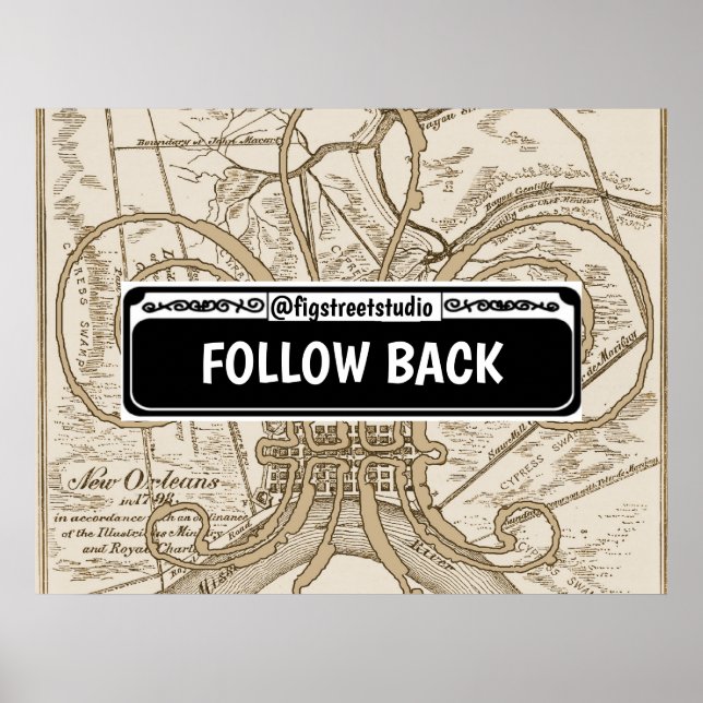 Straßenunterschrift, New Orleans, Text bearbeiten, Poster (Vorne)