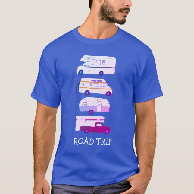 STRASSENVERKEHR Campervan vanlife RV Anhänger CUST T-Shirt (Vorderseite)