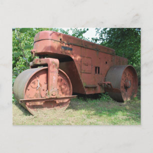 Straßenwalze Postkarte