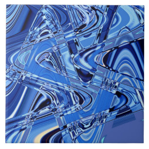 Straßenwellen in blau fliese