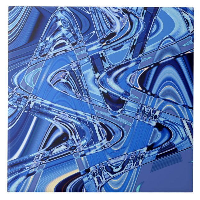 Straßenwellen in blau fliese (Vorderseite)