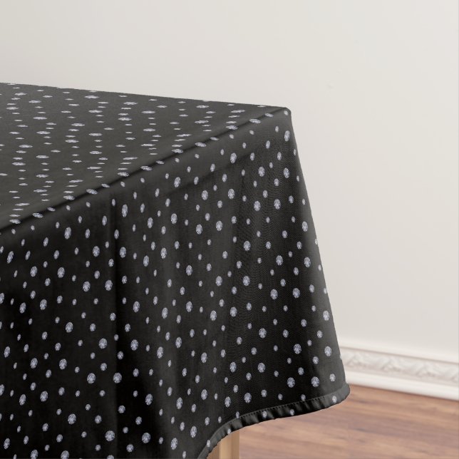 Strasssteine auf Schwarz Tischdecke (Beispiel)