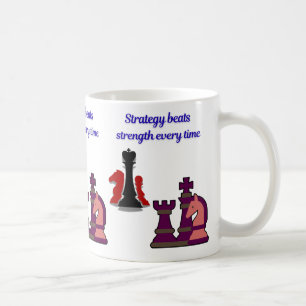 Strategie-gegen-Stärke-Schach-Tasse Kaffeetasse