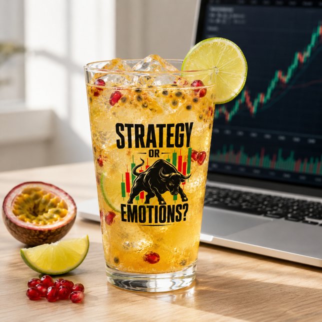 Strategie oder Emotionen Bull Trading-Mindset-Desi Glas (Von Creator hochgeladen)