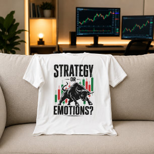 Strategie oder Emotionen Bull Trading-Mindset-Desi T-Shirt