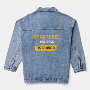 Strategische Geduld ist Macht. Philosophische Zita Jeansjacke
