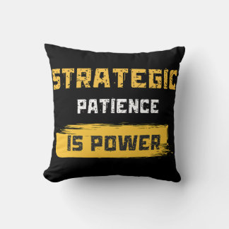 Strategische Geduld ist Macht. Philosophische Zita Kissen