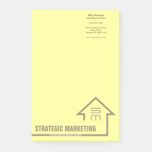 Strategische Marketing Post-it Klebezettel
