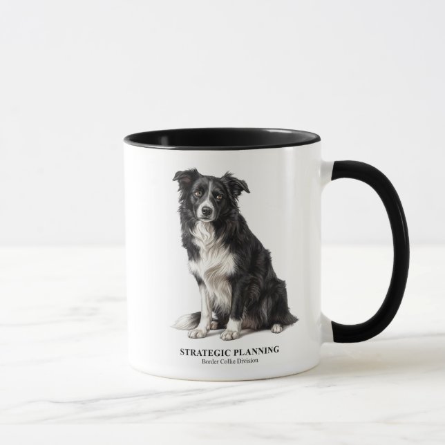 Strategische Planung Border Collie Tasse (Rechts)