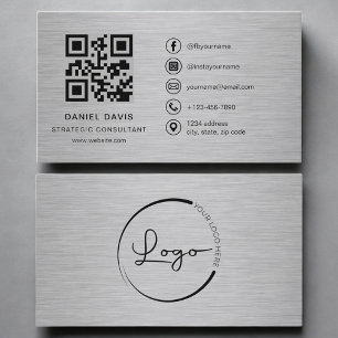 Strategischer Berater Metall-QR-Code Visitenkarte