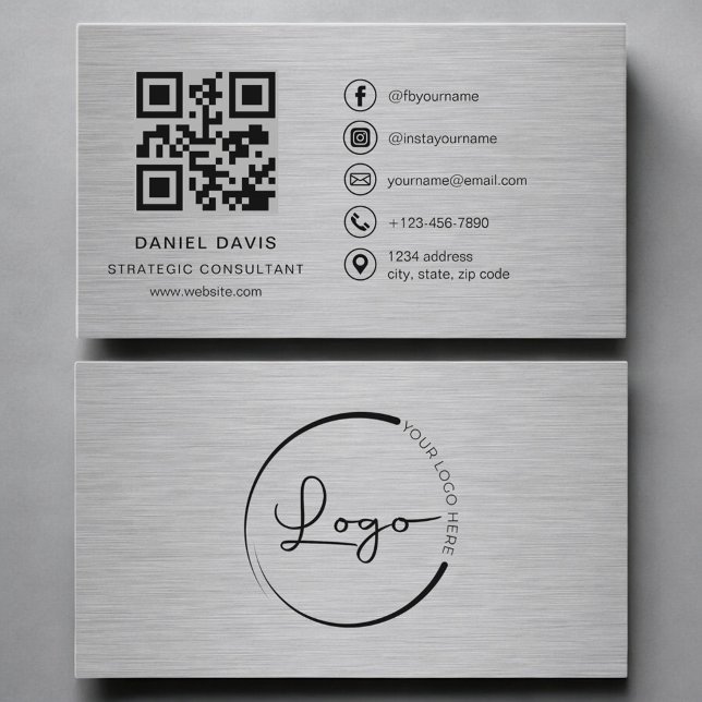 Strategischer Berater Metall-QR-Code Visitenkarte (Von Creator hochgeladen)