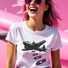 Strategischer Love Bomber Pink Details T-Shirt
