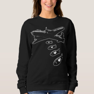 Strategischer Love Bomber White Druck Sweatshirt