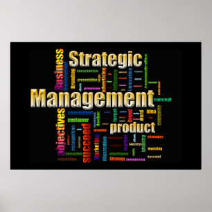 Strategisches Management-Entwurfs-Schwarzes Poster
