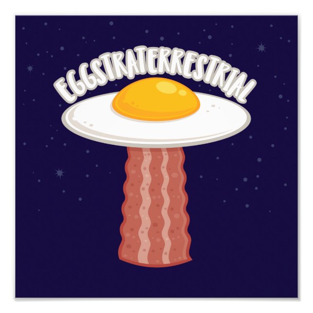 Straterrestrial mit Text Fotodruck (Vorne)