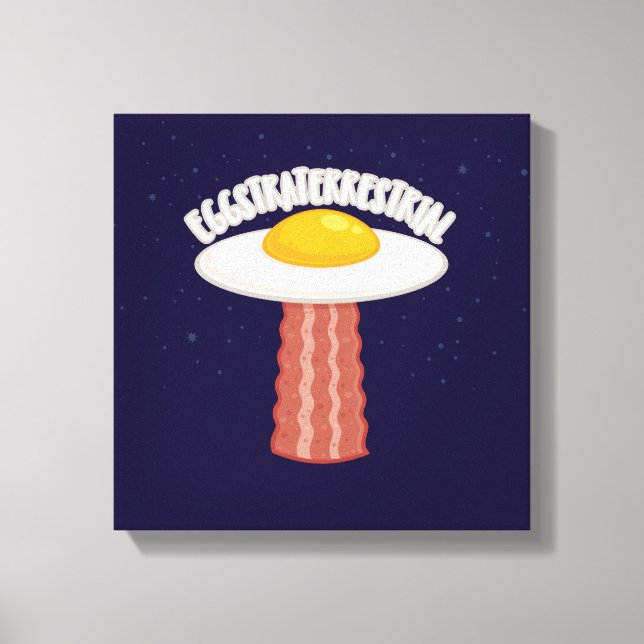 Straterrestrial mit Text Leinwanddruck (Vorderseite)