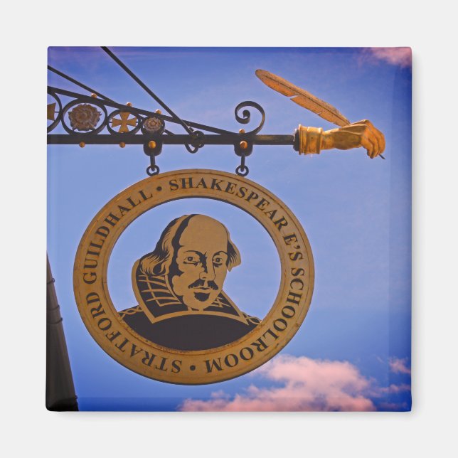 Stratford Guildhall Shakespeares Schulzimmer Magnet (Vorne)