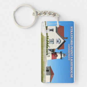 Stratford Point Leuchtturm, Connecticut Schlüsselanhänger
