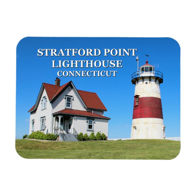 Stratford Point Lighthouse, Connecticut Magnet (Horizontal)
