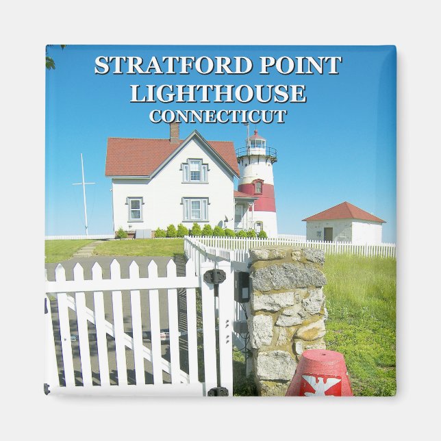 Stratford Point Lighthouse, Connecticut Magnet (Vorne)