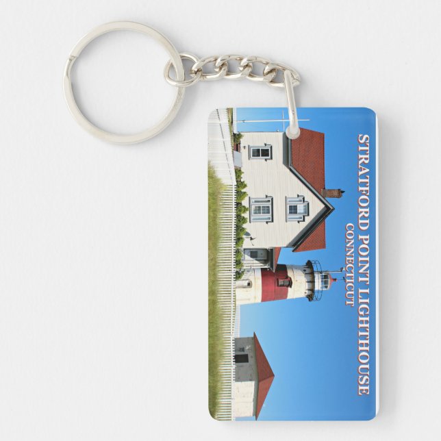 Stratford Point Lighthouse, Connecticut Schlüsselanhänger (Vorderseite)