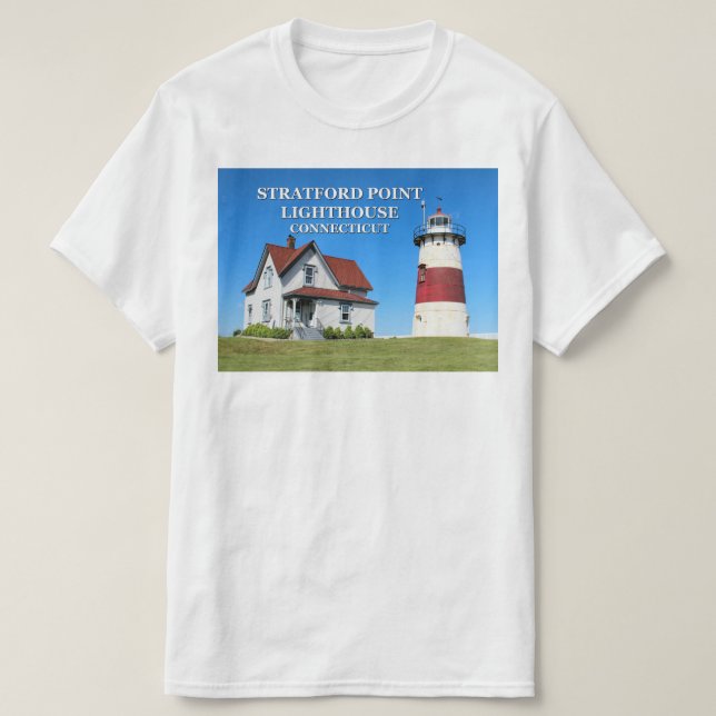 Stratford Point Lighthouse, Connecticut T - Shirt (Design vorne)
