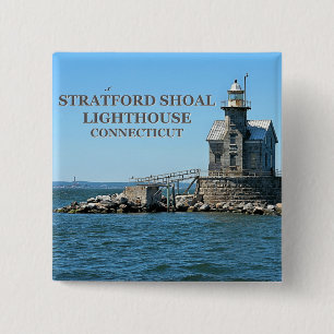 Stratford Shoal Lighthouse, Connecticut Button