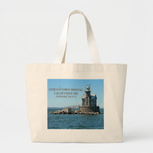 Stratford Shoal Lighthouse, Connecticut Jumbo Stoffbeutel