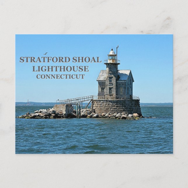 Stratford Shoal Lighthouse, Connecticut Postcard Postkarte (Vorderseite)