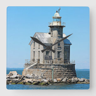 Stratford Shoal Lighthouse, Connecticut Quadratische Wanduhr