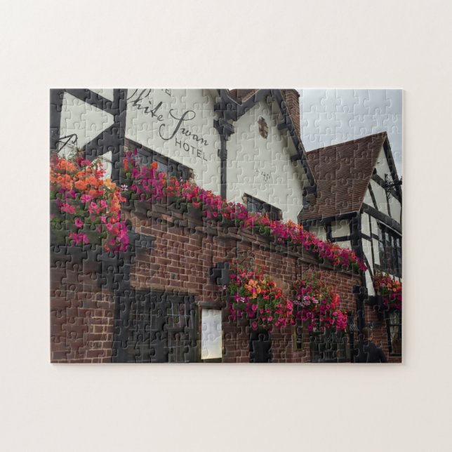 Stratford Upon Avon England UK Tudor Hotel Blume Puzzle (Horizontal)