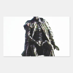 Stratford-upon-Avon Shakespeare Statue Gibney Rechteckiger Aufkleber