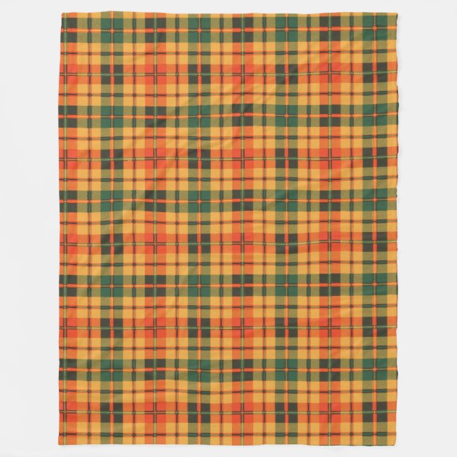 Strathearn Clan karierter schottischer Tartan Fleecedecke (Vorderseite)