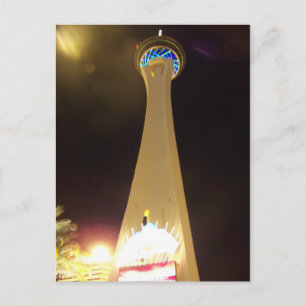 Stratosphäre bei Nacht - Las Vegas Postkarte
