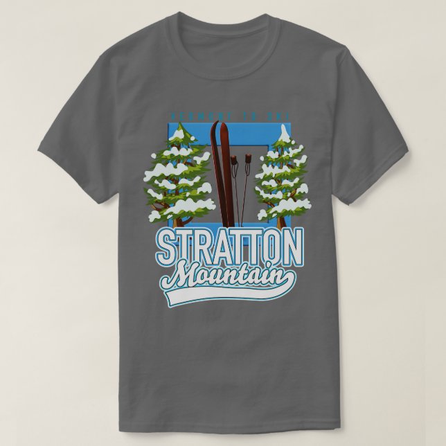 Stratton Berg Vermont Ski T-Shirt (Design vorne)