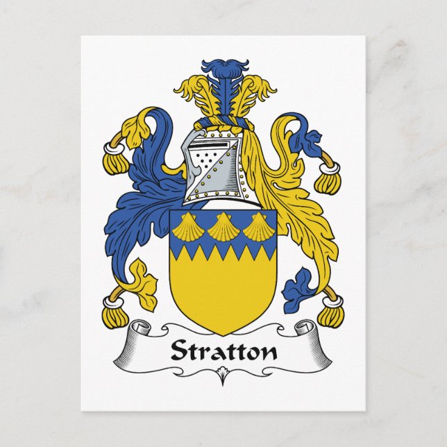 Stratton-Familienwappen Postkarte (Vorderseite)