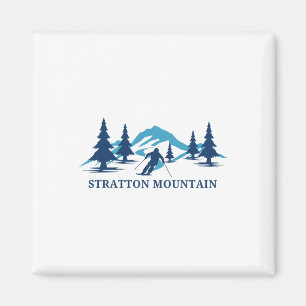 Stratton Mountain Vermont Skigebiet Skifahren Skif Magnet