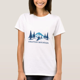 Stratton Mountain Vermont Skigebiet Skifahren Skif T-Shirt