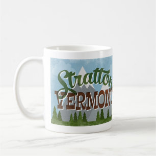 Stratton Vermont Fun Retro Snowy Mountain Kaffeetasse