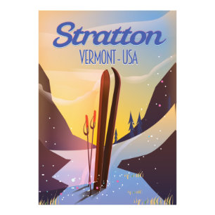 Stratton Vermont Skireiseplakat Fotodruck