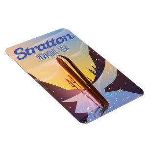 Stratton Vermont Skireiseplakat Magnet