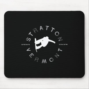 Stratton Vermont Vintag Graphic Snowboarding T Sh Mousepad
