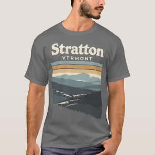 Stratton Vermont Vintage Ski Poster Berg T-Shirt