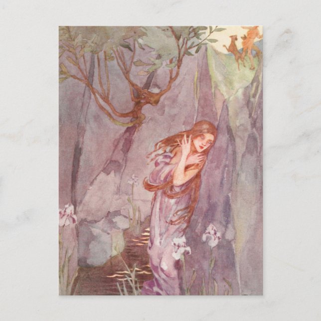 Stratton's Echo & Narcissus Vintage Illustration Postkarte (Vorderseite)