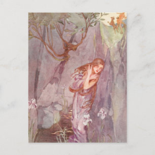 Strattons Vintage-Illustration von Echo und Narzis Postkarte