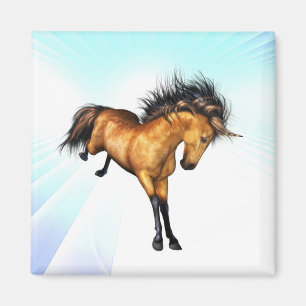 Sträubender Einhorn-Magnet Magnet